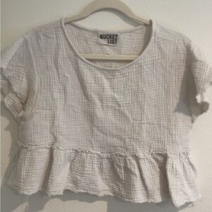 BUCKETLIST Women's Cream Top